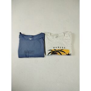 Hurley T Shirts‎ Mens XL Blue Gray Lot Of 2 Beach Surfing Casual Ocean Normcore